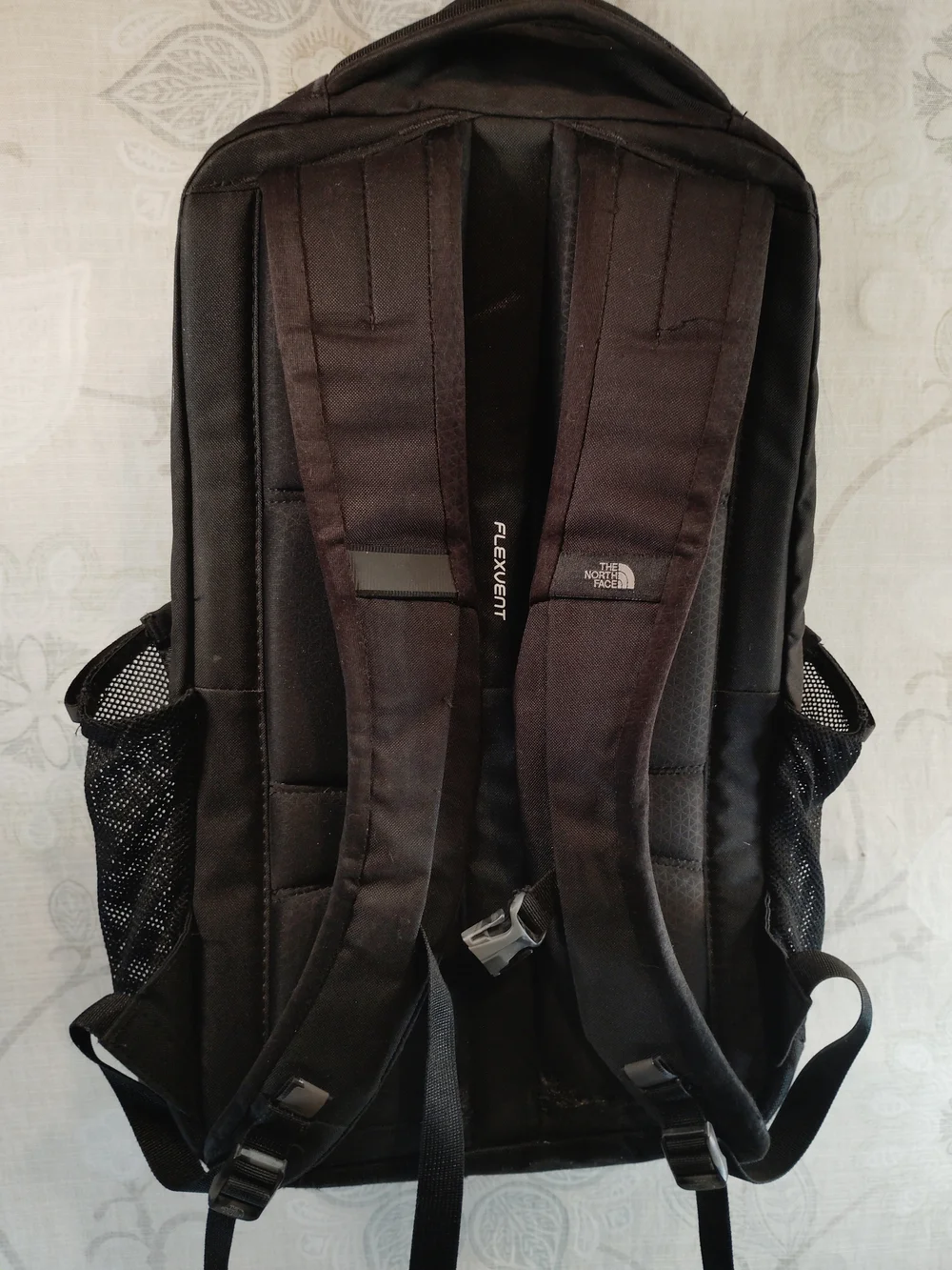 The North Face Black Vault Backpack with White Logo
